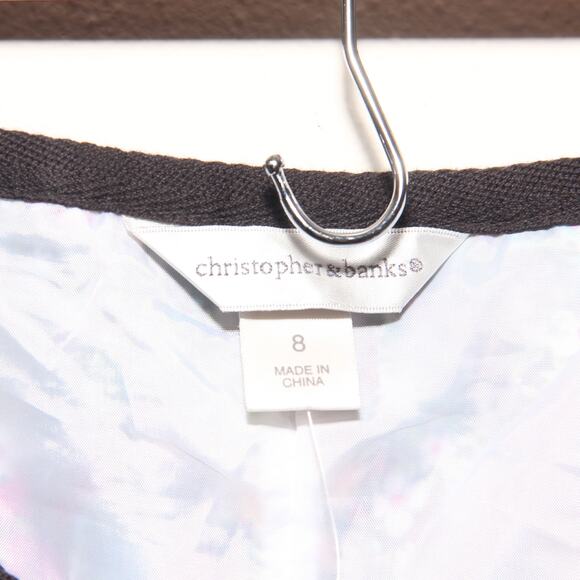 NEW Christopher & Banks Floral Pleated Cotton Skirt Size 8 - Picture 8 of 11